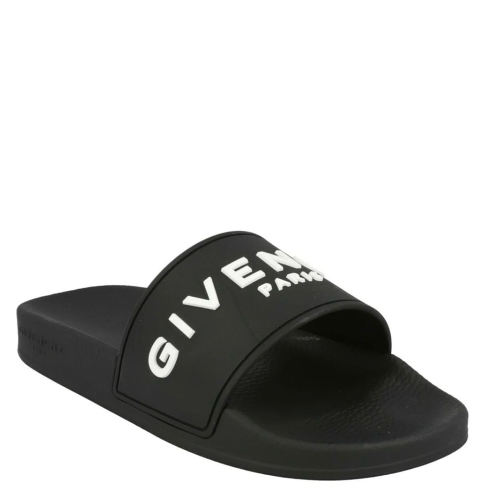 Givenchy Black Slide Sandals for Men